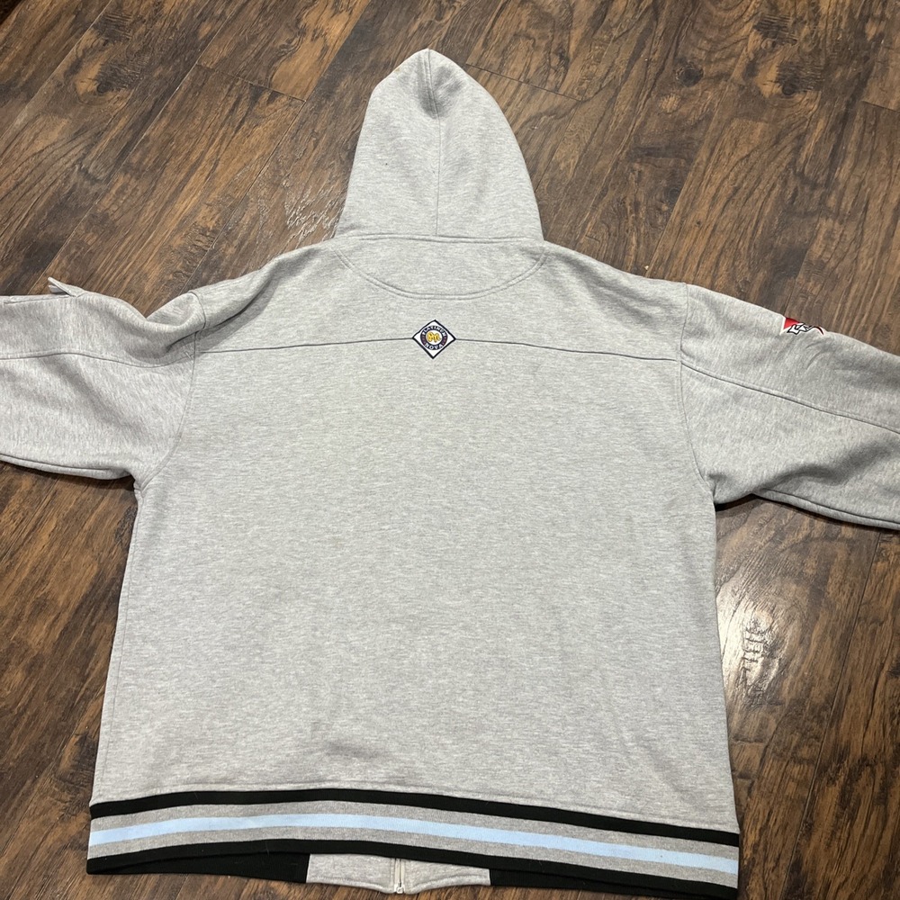 Vintage NBA Teams Logo Patch Hoodie Zip Jacket Sports Unique Coat Sz 3XL - Picture 3 of 12